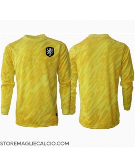 Paesi Bassi Portiere Maglia Gara Trasferta Repliche Europei 2024 Maniche Lunghe